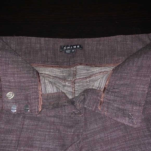 Brown Polyester Business Shorts / Capris, Size 13 - Picture 4 of 8